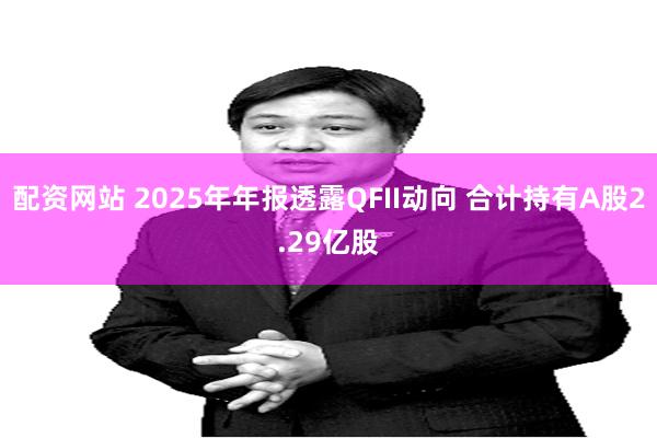配资网站 2025年年报透露QFII动向 合计持有A股2.29亿股