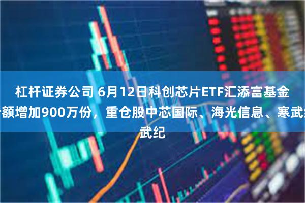杠杆证券公司 6月12日科创芯片ETF汇添富基金份额增加900万份,重仓股中芯国际、海光信息、寒武纪
