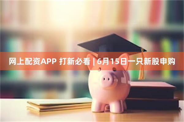 网上配资APP 打新必看 | 6月15日一只新股申购