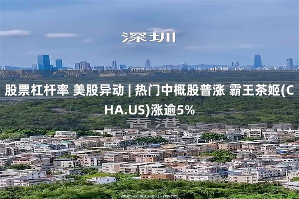 股票杠杆率 美股异动 | 热门中概股普涨 霸王茶姬(CHA.US)涨逾5%