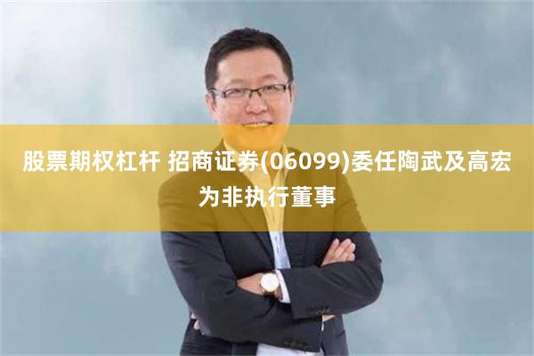 股票期权杠杆 招商证券(06099)委任陶武及高宏为非执行董事