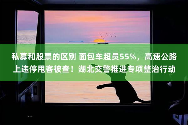 私募和股票的区别 面包车超员55%，高速公路上违停甩客被查！湖北交警推进专项整治行动