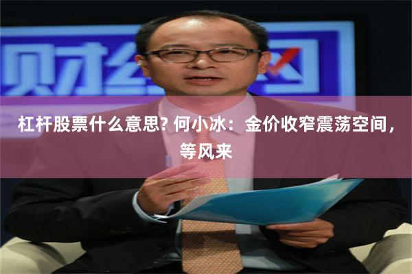 杠杆股票什么意思? 何小冰：金价收窄震荡空间，等风来