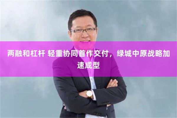两融和杠杆 轻重协同首作交付，绿城中原战略加速成型