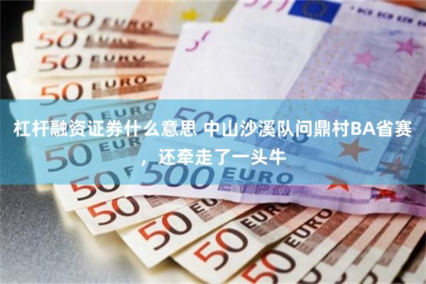 杠杆融资证券什么意思 中山沙溪队问鼎村BA省赛，还牵走了一头牛