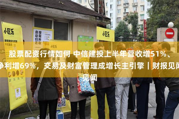 股票配资行情如何 中信建投上半年营收增51%、净利增69%，交易及财富管理成增长主引擎｜财报见闻
