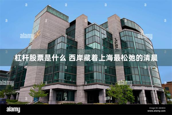 杠杆股票是什么 西岸藏着上海最松弛的清晨