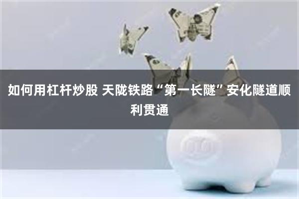 如何用杠杆炒股 天陇铁路“第一长隧”安化隧道顺利贯通