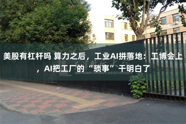 美股有杠杆吗 算力之后，工业AI拼落地：工博会上，AI把工厂的 “琐事” 干明白了